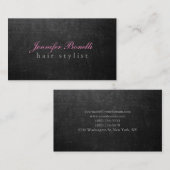 Trendy Einzigartig Grau Chalkboard Friseur Moderne Visitenkarte (Vorne/Hinten)