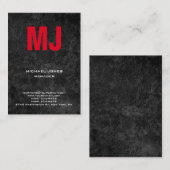 Trendy einzigartig grau vertikale riesige rote Mon Visitenkarte (Vorne/Hinten)