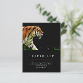 Trendy Einzigartig Motivierend Leadership Tiger Postkarte (Stehend Vorderseite)
