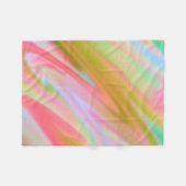 Trendy Einzigartig Pink Blau abstrakte Wellen Fleecedecke (Vorderseite (Horizontal))