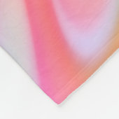Trendy Einzigartig Pink Blau abstrakte Wellen Fleecedecke (Ecke)