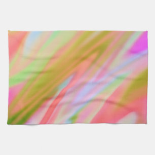 Trendy Einzigartig Pink Blau abstrakte Wellen Geschirrtuch