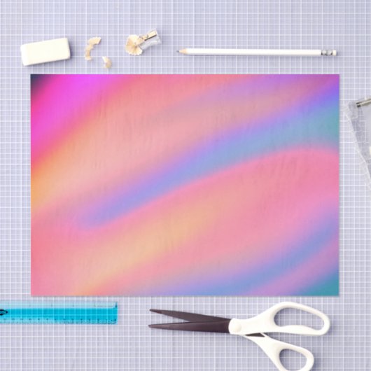 Trendy Einzigartig Pink Blau abstrakte Wellen Seidenpapier (Handwerk)