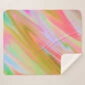 Trendy Einzigartig Pink Blau abstrakte Wellen Sherpadecke (Vorderseite (Horizontal))