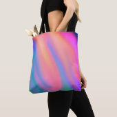 Trendy Einzigartig Pink Blau abstrakte Wellen Tasche (Von Nahem)