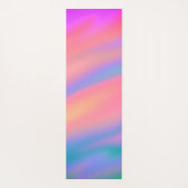 Trendy Einzigartig Pink Blau abstrakte Wellen Yogamatte (Rückseite)