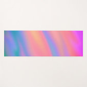 Trendy Einzigartig Pink Blau abstrakte Wellen Yogamatte (Vorderseite (Horizontal))