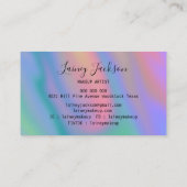 Trendy Einzigartig Rosa abstrakte lila Wellen Visitenkarte (Rückseite)