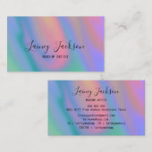 Trendy Einzigartig Rosa abstrakte lila Wellen Visitenkarte (Vorne/Hinten)