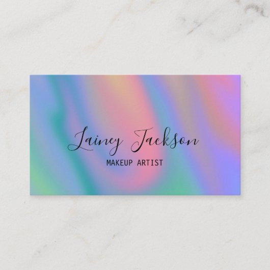 Trendy Einzigartig Rosa abstrakte lila Wellen Visitenkarte (Vorderseite)