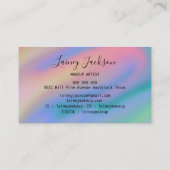 Trendy Einzigartig Rosa abstrakte Wellen Visitenkarte (Rückseite)