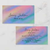 Trendy Einzigartig Rosa abstrakte Wellen Visitenkarte (Vorne/Hinten)