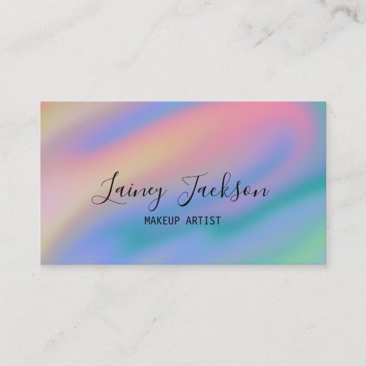 Trendy Einzigartig Rosa abstrakte Wellen Visitenkarte (Vorderseite)