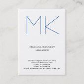 Trendy einzigartig schlichte Monogramm Visitenkarte (Vorderseite)