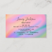 Trendy Einzigartige abstrakte Wellen in rosa Blau Visitenkarte (Rückseite)