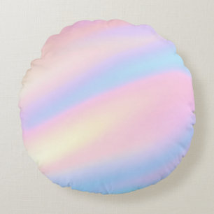 Trendy Einzigartige Pastellfarben Rosa abstrakte W Rundes Kissen