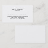 Trendy Einzigartige Schlichte Schwarz-weiße Visite Visitenkarte (Vorne/Hinten)