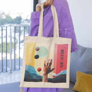 Trendy Einzigartiger Cooler, farbiger Abstrakter N Tragetasche