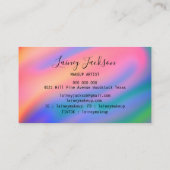 Trendy Einzigartiger Neon Pink abstrakte Wellen Visitenkarte (Rückseite)