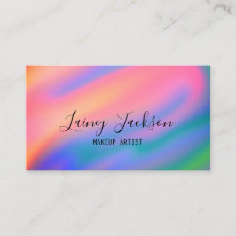 Trendy Einzigartiger Neon Pink abstrakte Wellen Visitenkarte