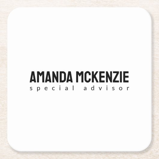 Trendy Einzigartiges kreatives Minimalistisches De Rechteckiger Pappuntersetzer (Vorderseite)