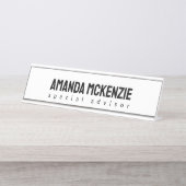 Trendy Einzigartiges kreatives Minimalistisches De Schreibtischnamensplakette (Vorderseite )