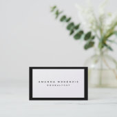 Trendy Einzigartiges kreatives Minimalistisches De Visitenkarte (Stehend Vorderseite)