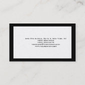 Trendy Einzigartiges kreatives Minimalistisches De Visitenkarte (Rückseite)