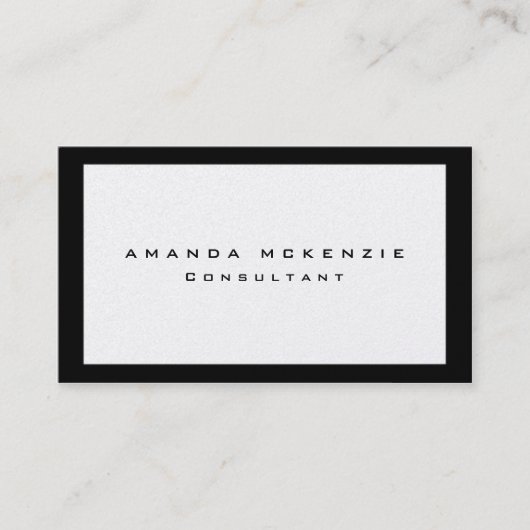 Trendy Einzigartiges kreatives Minimalistisches De Visitenkarte (Vorderseite)