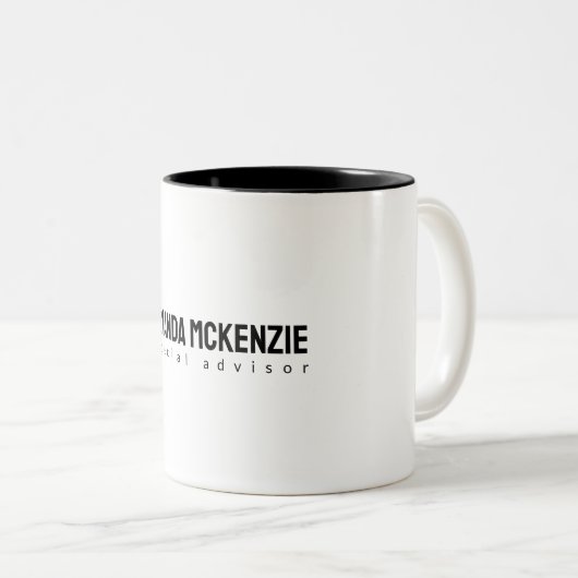 Trendy Einzigartiges kreatives Minimalistisches De Zweifarbige Tasse (VorderseiteRechts)