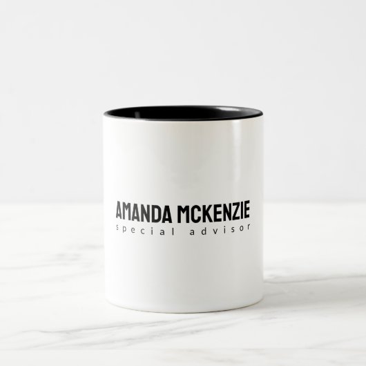 Trendy Einzigartiges kreatives Minimalistisches De Zweifarbige Tasse (Mittel)