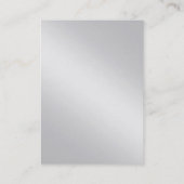 Trendy Einziges berufliches Monogramm aus Silbergr Visitenkarte (Rückseite)