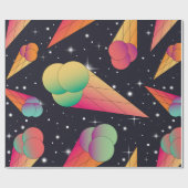 Trendy Eis nahtlos Muster. Eiscreme Geschenkpapier (Flach)