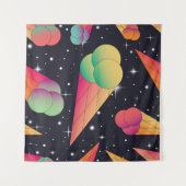 Trendy Eis nahtlos Muster. Eiscreme Wandteppich (Vorderseite (Horizontal))