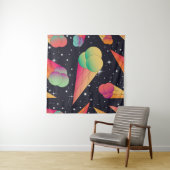 Trendy Eis nahtlos Muster. Eiscreme Wandteppich (Beispiel (Horizontal))