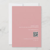 trendy elegance staubige Rose Hochzeitseinladung Einladung (Rückseite)