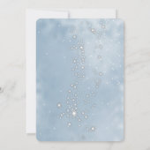 Trendy Elegant Blauer Weihnachtsball Party Einladung (Rückseite)