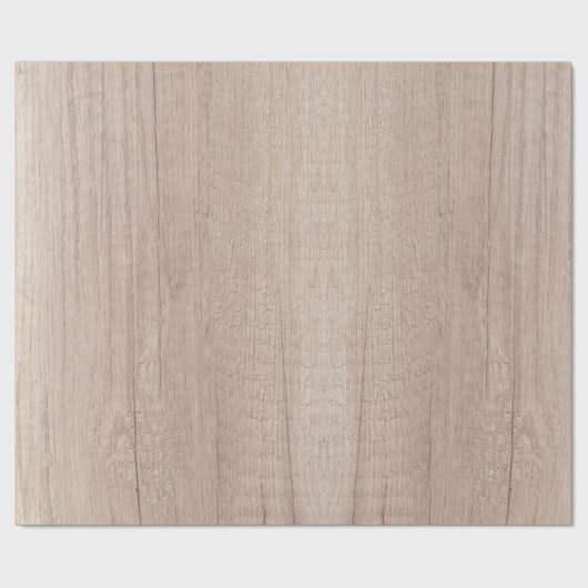 Trendy Elegant Brown Wood Look Rustikale Nostalgie Geschenkpapier (Flach)
