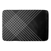 Trendy Elegant Geometric auf schwarz Badematte (Vorderseite)