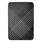 Trendy Elegant Geometric auf schwarz Badematte (Vorderseite Vertikal)