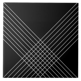 Trendy Elegant Geometric auf schwarz Fliese