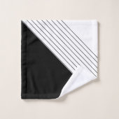 Trendy Elegant Geometric Chic Black and White Badhandtuch Set (Waschlappen)