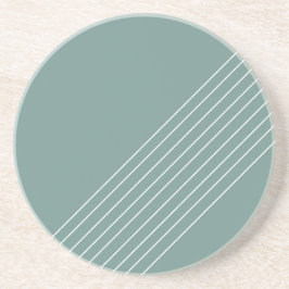 Trendy Elegant Geometric Chic on Sage Green Getränkeuntersetzer