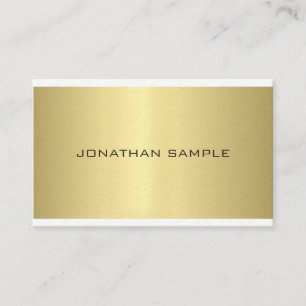 Trendy Elegant Glamour Modern Schlicht Gold Luxus Visitenkarte
