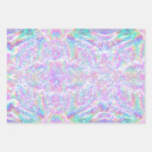 Trendy Elegant Glitzer Confetti Holographic Girly Geschenkpapier Set (Vorderseite 2)