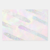 Trendy Elegant Glitzer Confetti Holographic Girly Geschenkpapier Set (Vorderseite)