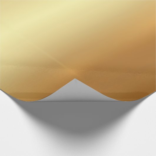 Trendy Elegant Gold Glamorous Template Gift Glossy Geschenkpapier (Ecke)