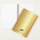 Trendy Elegant Gold Look Moderner Monogram Name Planer (Anzeige)