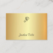 Trendy Elegant Gold Template Handgeschriebenes Mon Visitenkarte (Vorderseite)