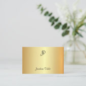 Trendy Elegant Gold Template Handgeschriebenes Mon Visitenkarte (Stehend Vorderseite)